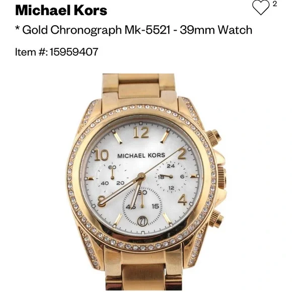 Michael Kors | Accessories | Michael Kors Watch | Poshmark display picture 3